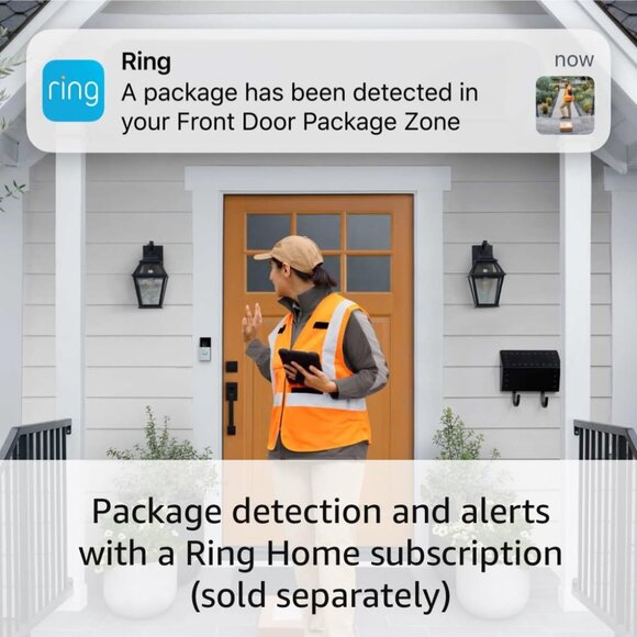 Ring Battery Doorbell, Head-to-Toe Video, Live View with Two-Way Talk, and Motio - Picture 2 of 7